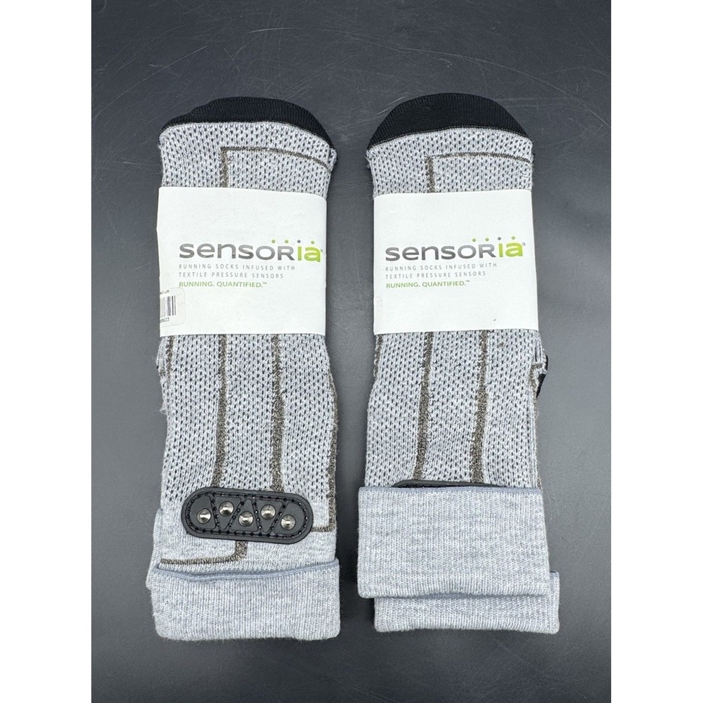 Sensoria Smart Running Socks Medium Lot of 2 Pairs Gray Sensor Enabled NWT